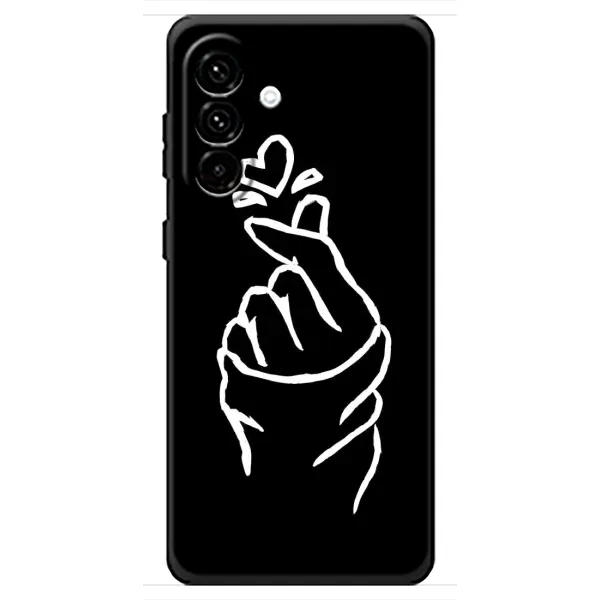 Чехол с рисунком «Сердце на черном» для Samsung Galaxy A18 4G Чехол с рисунком «Сердце на черном» для Samsung Galaxy A18 4G
