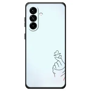 Чехлы (Знак сердечка) на Samsung Galaxy A18 4G (Сердце на голубом)