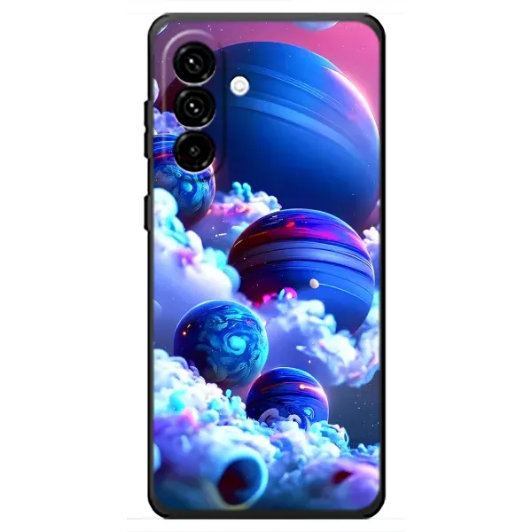 Чехол с рисунком «Синие планеты» для Samsung Galaxy A18 4G