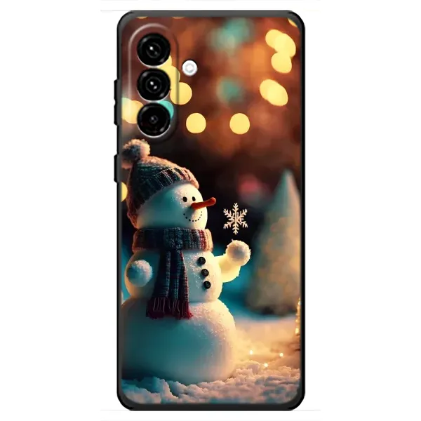 Чехол с рисунком «Снеговик праздничный» для Samsung Galaxy A18 4G