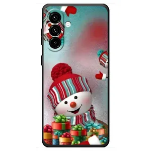 Чехлы на Новый Год Samsung Galaxy A18 4G (Снеговик в шапке)