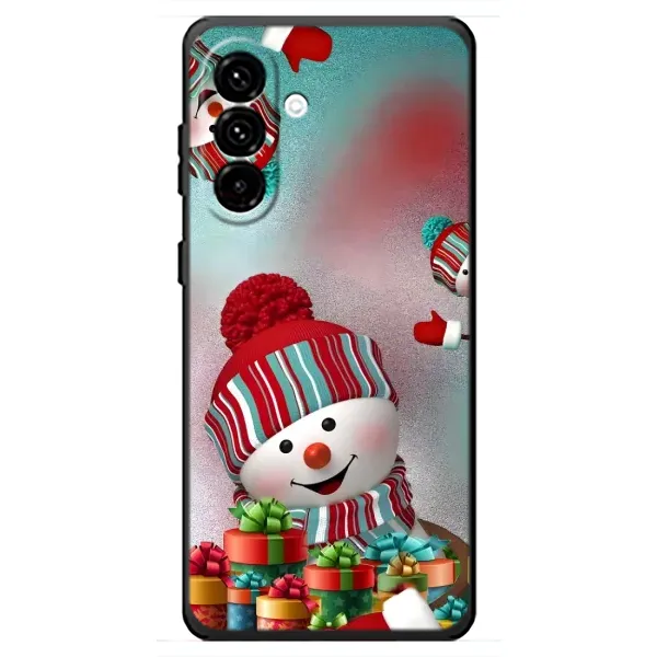 Чехол с рисунком «Снеговик в шапке» для Samsung Galaxy A18 4G