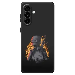 Чохол з картинкою "Герой Pubg" на Samsung Galaxy A18 4G (В полум'ї)