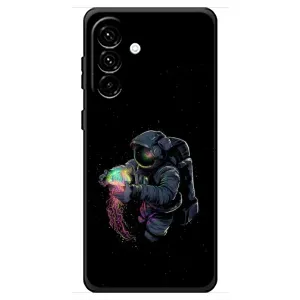 Силіконовый Чохол з принтом "Космонавти" на Samsung Galaxy A18 4G (В руках земля)
