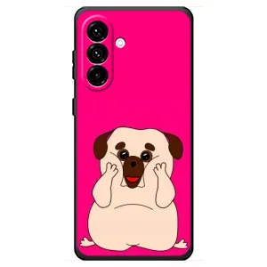 Чехол (ТПУ) Милые собачки для Samsung Galaxy A18 4G (Веселый Мопсик)