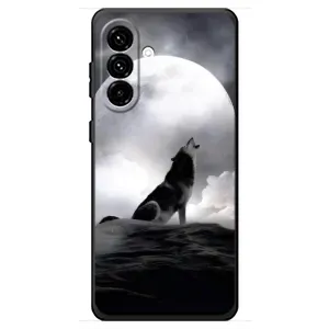 Чехол с Волком на Samsung Galaxy A18 4G (Волк и луна)