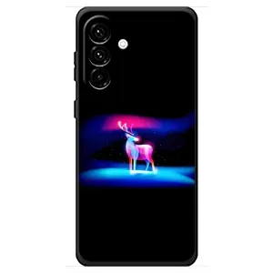 Силиконовый бампер с картинкой животных для Samsung Galaxy A18 4G (Яркий олень)