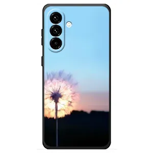 Силиконовый Чехол с одуванчиками на Samsung Galaxy A18 4G (Закат с одуванчиком)