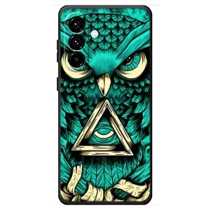 Чехлы с принтом СОВЫ для Samsung Galaxy A18 4G (Зеленая сова)