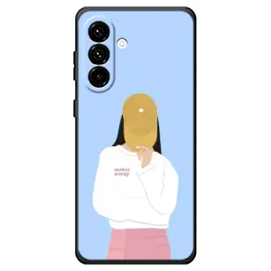 Силиконовый Чехол на Samsung Galaxy A18 4G с картинкой Стильных Девушек (Желтая кепка)