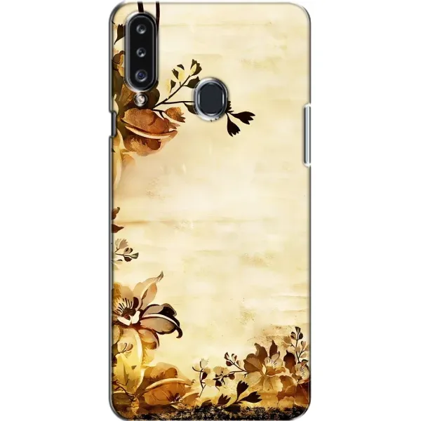 Чехол с рисунком «Арт-цветы» для Samsung Galaxy A20s (A207)