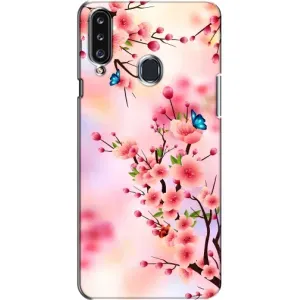 Чохол з картинкою Сакури на Samsung Galaxy A20s (A207) (Метелики на сакурі)