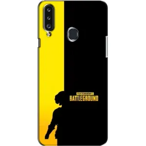 Чохол (TPU) з картинкою "Лого Пабг" на Самсунг А20с (2017) (Battlegrounds)