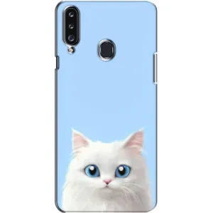Чехол на тематику: Коты для Samsung Galaxy A20s (A207) (Белый кот)