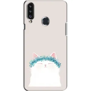 Чехол на тематику: Коты для Samsung Galaxy A20s (A207) (Белый котик)