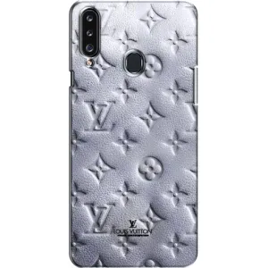 Текстурний Чохол Louis Vuitton для Самсунг А20с (2017) (Білий ЛВ)