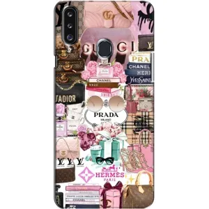 Чохол (Dior, Prada, YSL, Chanel) для Samsung Galaxy A20s (A207) (Брендb)