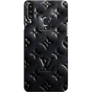 Текстурний Чохол Louis Vuitton для Самсунг А20с (2017) (Чорний ЛВ)