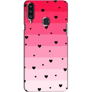 Чехлы с тематикой "Маленькие Сердечки" на Samsung Galaxy A20s (A207) (Чорные сердечки)