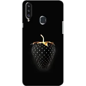 Чохол з зображенням смачної їжі для Samsung Galaxy A20s (A207) (Чорна полуниця)