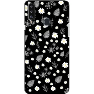Чохли з тематикою "КВІТИ" на Samsung Galaxy A20s (A207) (цвітіння на чорному)