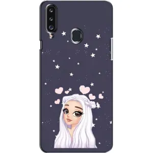 Чохол Стильні дівчата на Samsung Galaxy A20s (A207) (Дівчина та серця)