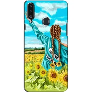 Чохол Стильні дівчата на Samsung Galaxy A20s (A207) (Дівчина на полі)