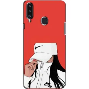 Силіконовый Чохол на Samsung Galaxy A20s (A207) з картинкой Модных девушек (Дівчина Nike)