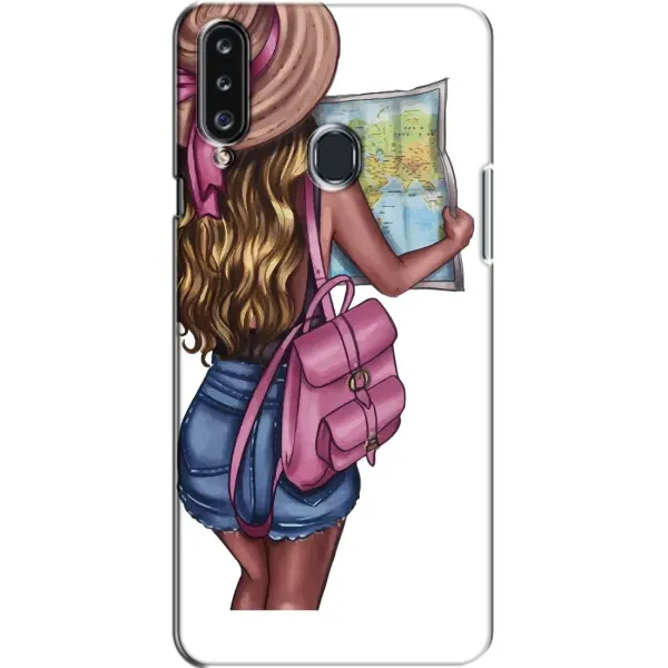 Чехол с рисунком «Девушка Путешественник» для Samsung Galaxy A20s (A207) Чехол с рисунком «Девушка Путешественник» для Samsung Galaxy A20s (A207)