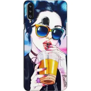 Чохол з картинкою Модні Дівчата Samsung Galaxy A20s (A207) (Дівчина з коктейлем)