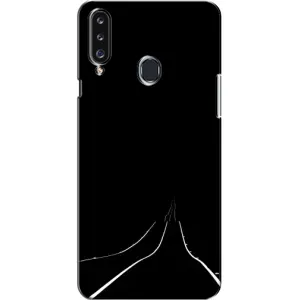 Чехол с картинками на черном фоне для Samsung Galaxy A20s (A207) (Дорога)