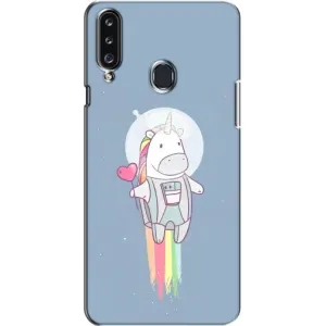 Чехол Unicorn на Samsung Galaxy A20s (A207) (Единорог космонавт)