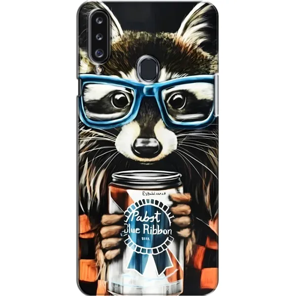 Чехол с рисунком «Енот в очках» для Samsung Galaxy A20s (A207) Чехол с рисунком «Енот в очках» для Samsung Galaxy A20s (A207)