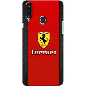 Силиконовый бампер с картинкой машины на Samsung Galaxy A20s (A207) (Ferrari Logo)