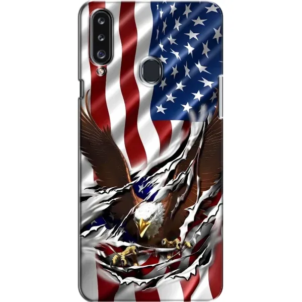 Чехол с рисунком «Флаг USA» для Samsung Galaxy A20s (A207)