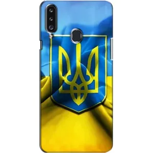 Чохол з картинкою (Патріотичний ГЕРБ) на Samsung Galaxy A20s (A207) (Герб і Прапор України)
