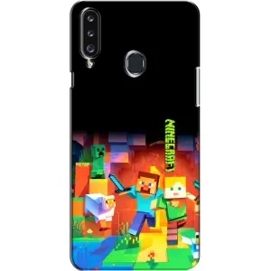 Чохли для Samsung Galaxy A20s (A207) (Персонажі МайнКрафт) (Герой Майнкрафт)