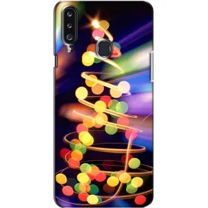 Чехол Новогодняя Елка на Samsung Galaxy A20s (A207) (Гирлянды)
