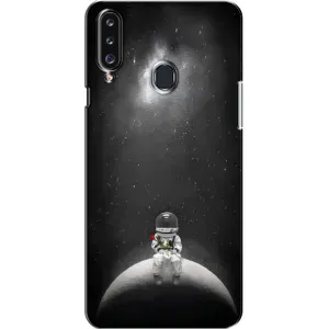 Силіконовый Чохол з принтом "Космонавти" на Samsung Galaxy A20s (A207) (Космонавт романтик)