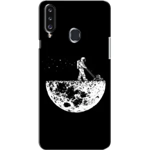 Силіконовый Чохол з принтом "Космонавти" на Samsung Galaxy A20s (A207) (Космонавт)