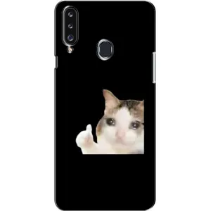 Бампер з принтом Меми для Samsung Galaxy A20s (A207) (Кіт у сльозах)
