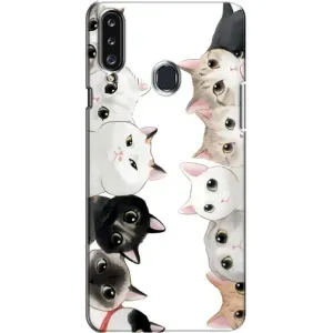 Силиконовый чехол с котиком для Samsung Galaxy A20s (A207) (Коты)