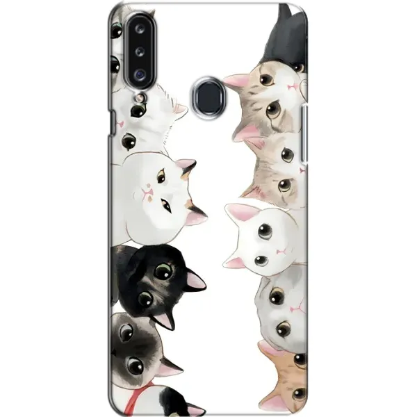Чехол с рисунком «Коты» для Samsung Galaxy A20s (A207)