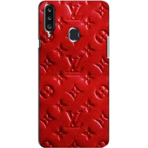 Текстурний Чохол Louis Vuitton для Самсунг А20с (2017) (Червоний ЛВ)
