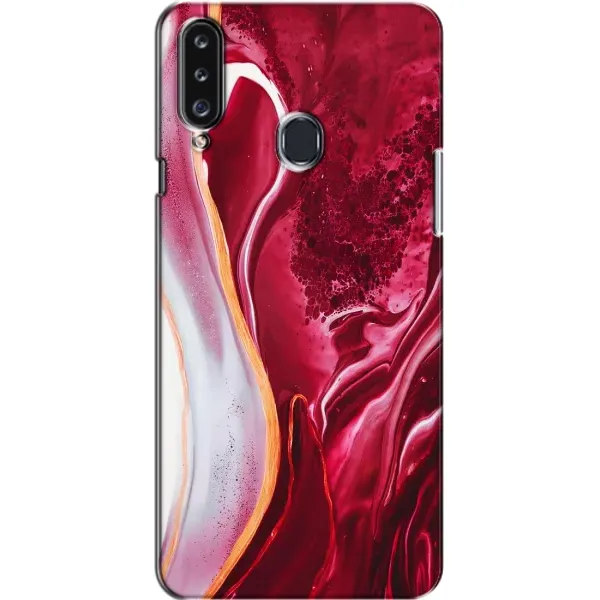 Чехол с рисунком «Красный мрамор» для Samsung Galaxy A20s (A207) Чехол с рисунком «Красный мрамор» для Samsung Galaxy A20s (A207)