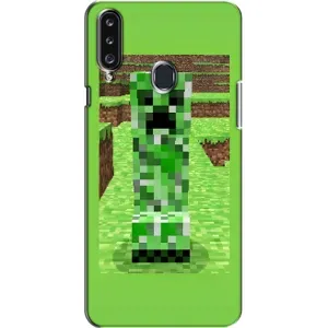 Чохли для Samsung Galaxy A20s (A207) (Персонажі МайнКрафт) (Кріпер 2)