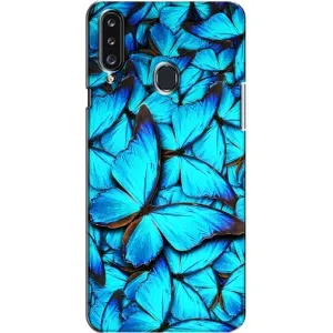 Силиконовый бампер с картинкой животных для Samsung Galaxy A20s (A207) (Крылья бабочек)