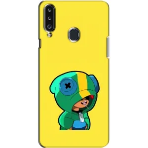 Чехол Бравл Старс для Samsung Galaxy A20s (A207) (Леон (LEON))