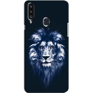 Чехол с картинкой на Samsung Galaxy A20s (A207) (Лев - синий)