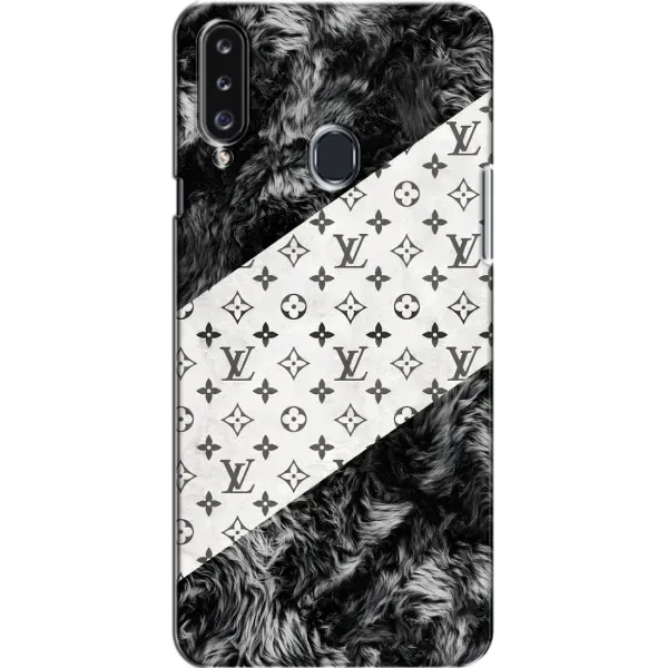 Чехол с рисунком «LV на белом» для Samsung Galaxy A20s (A207)